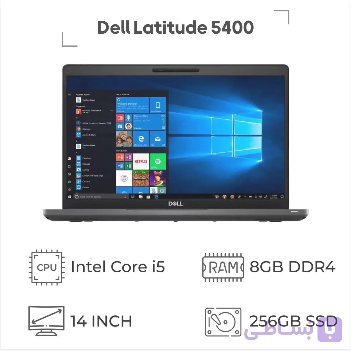لپ تاپ دل استوک Dell Latitude 5400 پردازنده i5 نسل 8 — تصویر 1