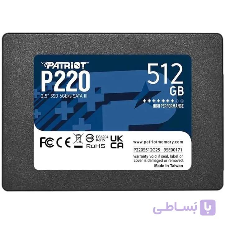 حافظه ssd اینترنال پتریوت مدل P220 ظرفیت 512 گیگابایت