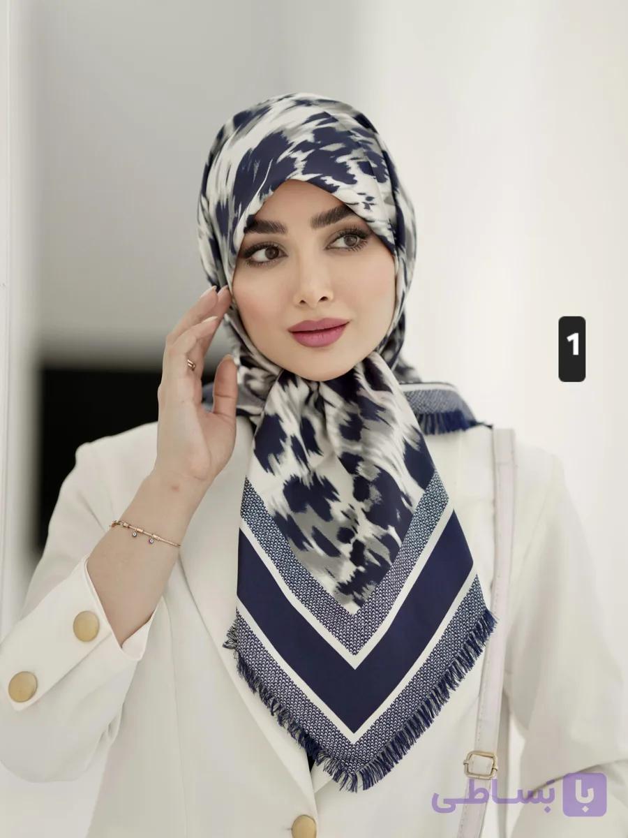 روسری ابریشم توییل طرح پلنگی کد ۱۰۸۵ — تصویر 1