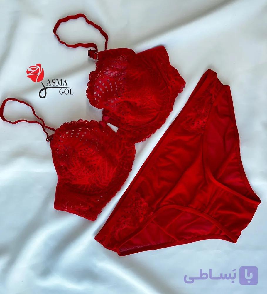 ست شورت و سوتین/دانتل طرح المانی/پک4تایی — تصویر 1