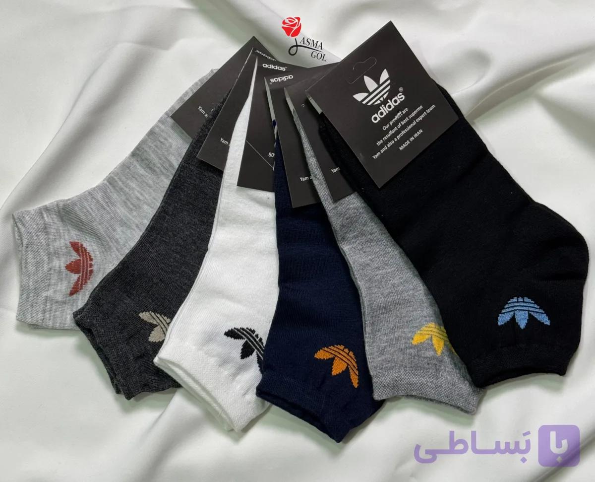 جوراب مچی اقتصادی/طرح گل ادیداس/بسته 12تایی