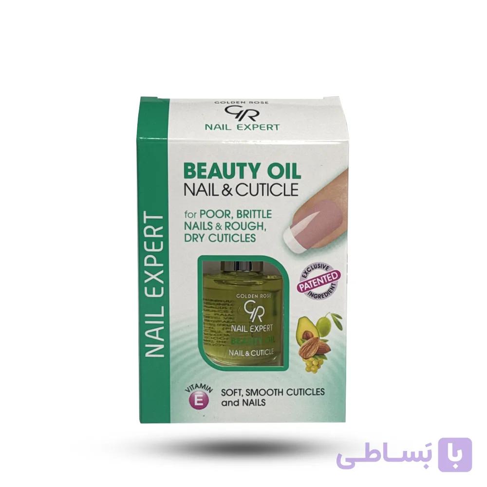 روغن کوتیکول و ناخن گلدن رز مدل BEAUTY OIL حجم 11 میل