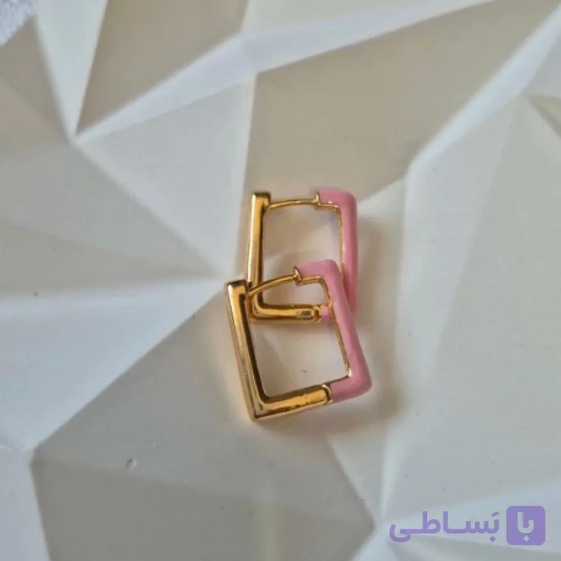 گوشواره مینا کاری مربع زنانه ysx