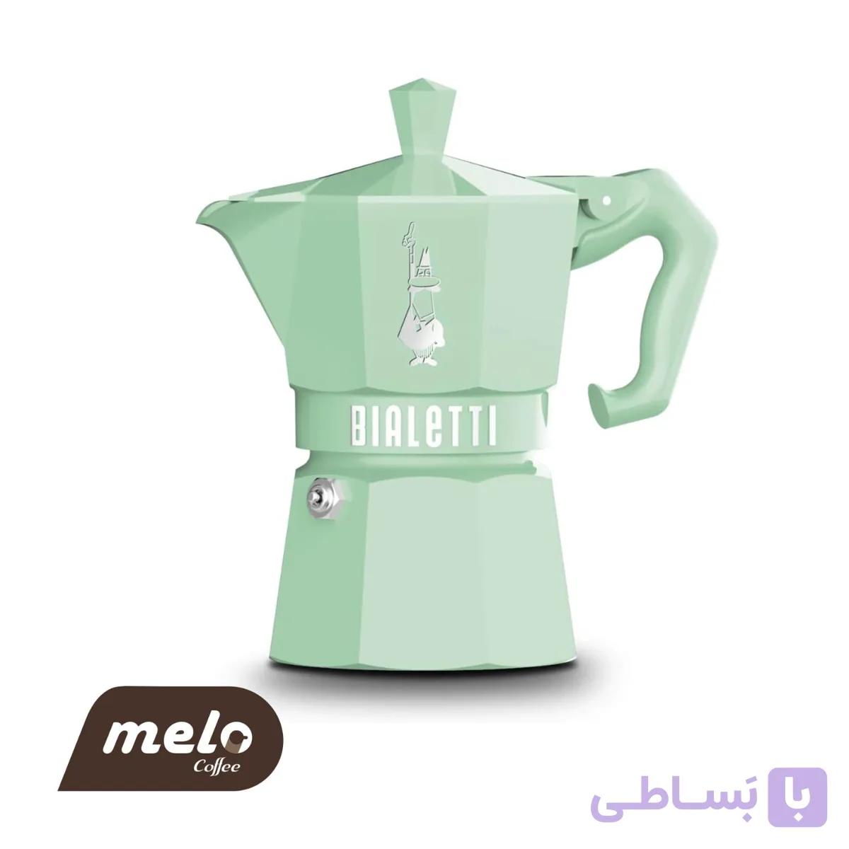 موکاپات بیالتی اکسکلوسیو سبز نعنایی ۳ فنجان Bialetti Moka Exclusive Mint/Pastel Green — تصویر 1