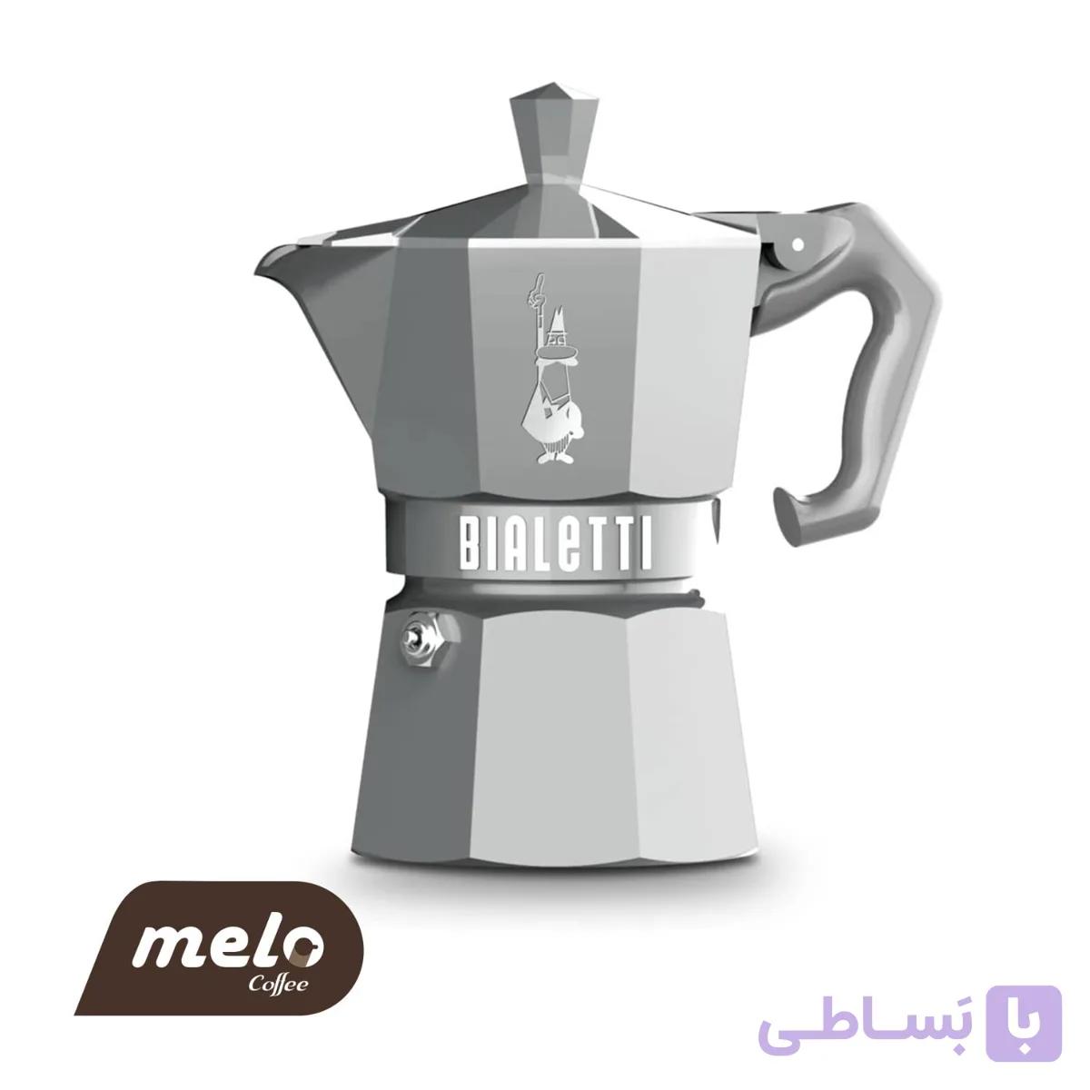 موکاپات بیالتی اکسکلوسیو نقره‌ای ۳ فنجان | Bialetti Moka Exclusive Silver