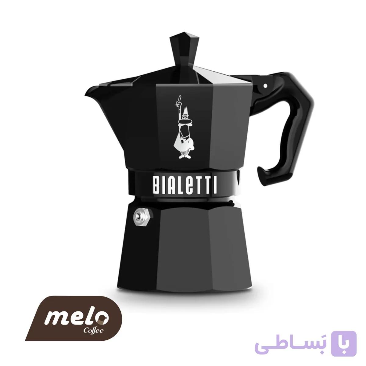 موکاپات بیالتی اکسکلوسیو مشکی ۳ فنجان Bialetti Moka Exclusive Black — تصویر 1