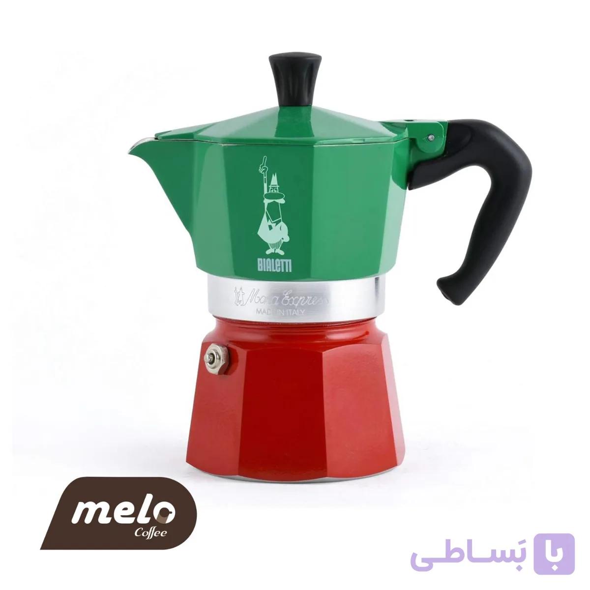 موکاپات بیالتی موکا اکسپرس ۳ فنجان Bialetti Moka Express Tricolore — تصویر 1