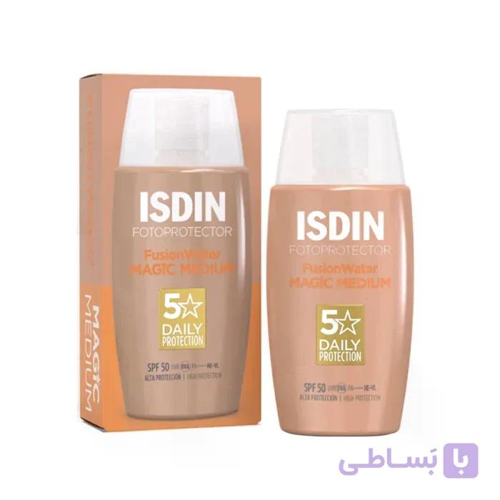 ضد آفتاب رنگی بدون چربی مدل WATER COLOR ایزیدین SPF50 حجم 50 میل — تصویر 1