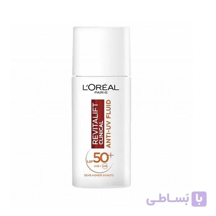 فلوئید ضد آفتاب SPF50 ویتامین سی لورال مدل Revitalift Clinical مناسب انواع پوست حجم 50میل — تصویر 1