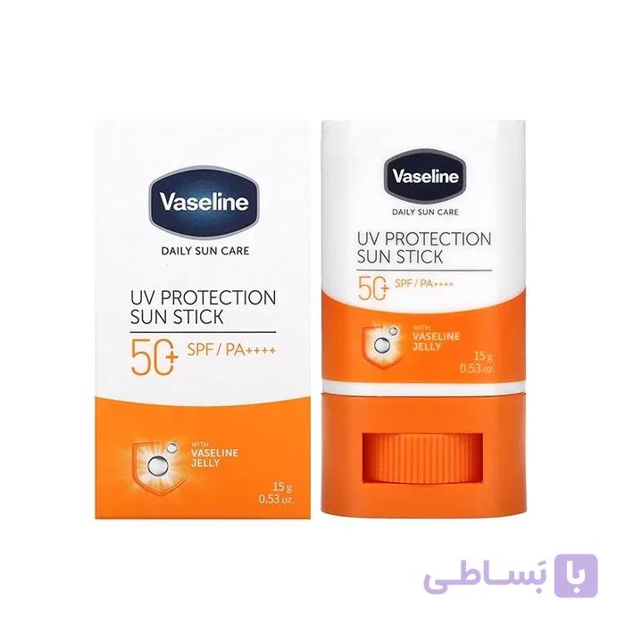 ضد آفتاب استیکی +SPF50 و PA++++ وازلین 15گرم — تصویر 1