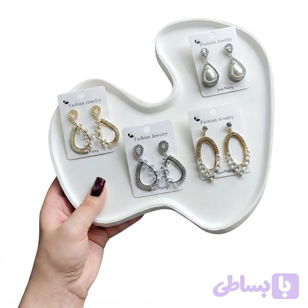گوشواره مجلسی نگین دار