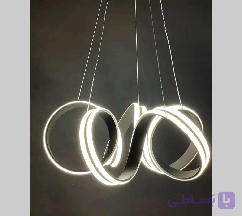 لوستر مدرن شینولایت کد A1146 بدنه سفید نور سه حالته