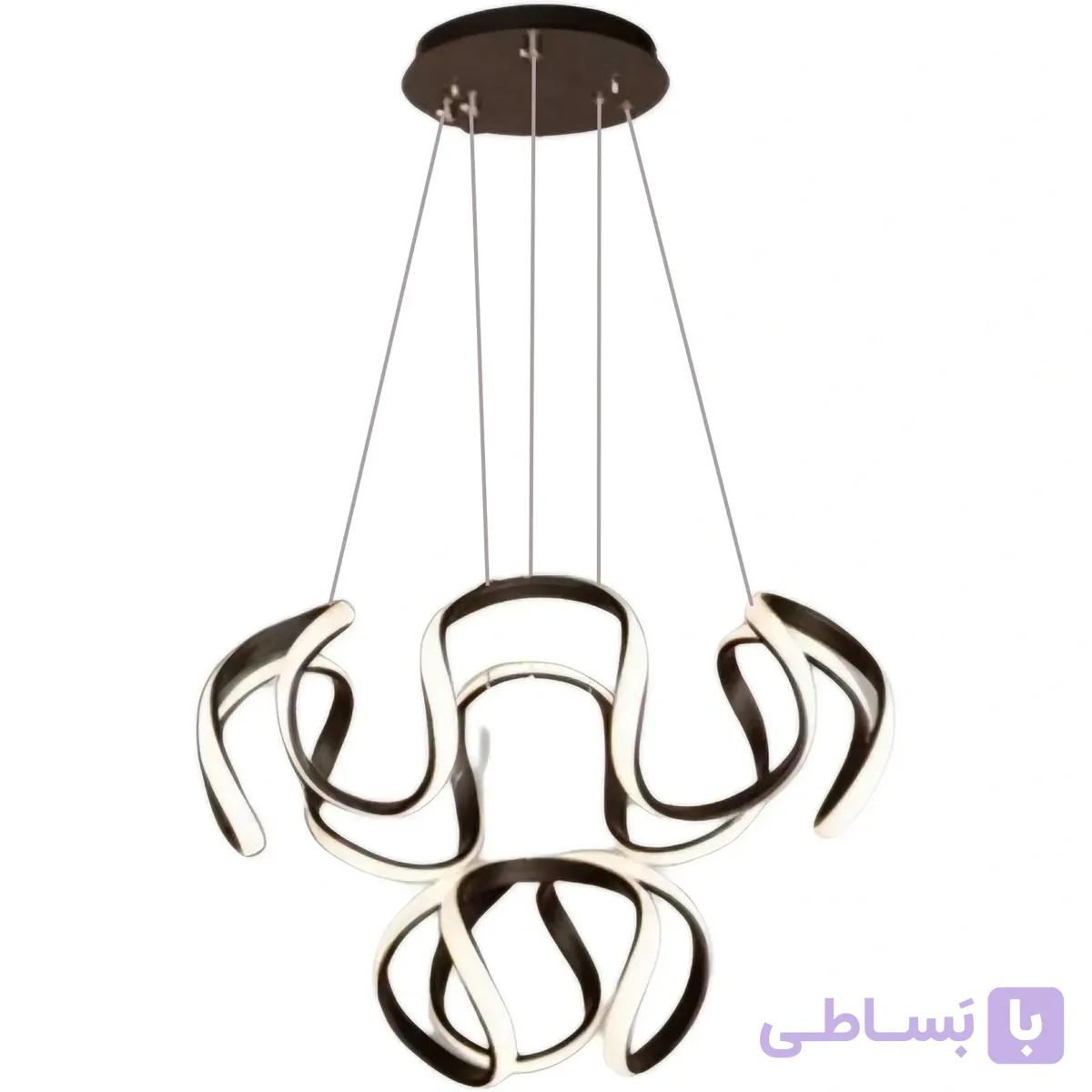لوستر مدرن شینولایت کد A1166 بدنه مشکی نور سه حالته