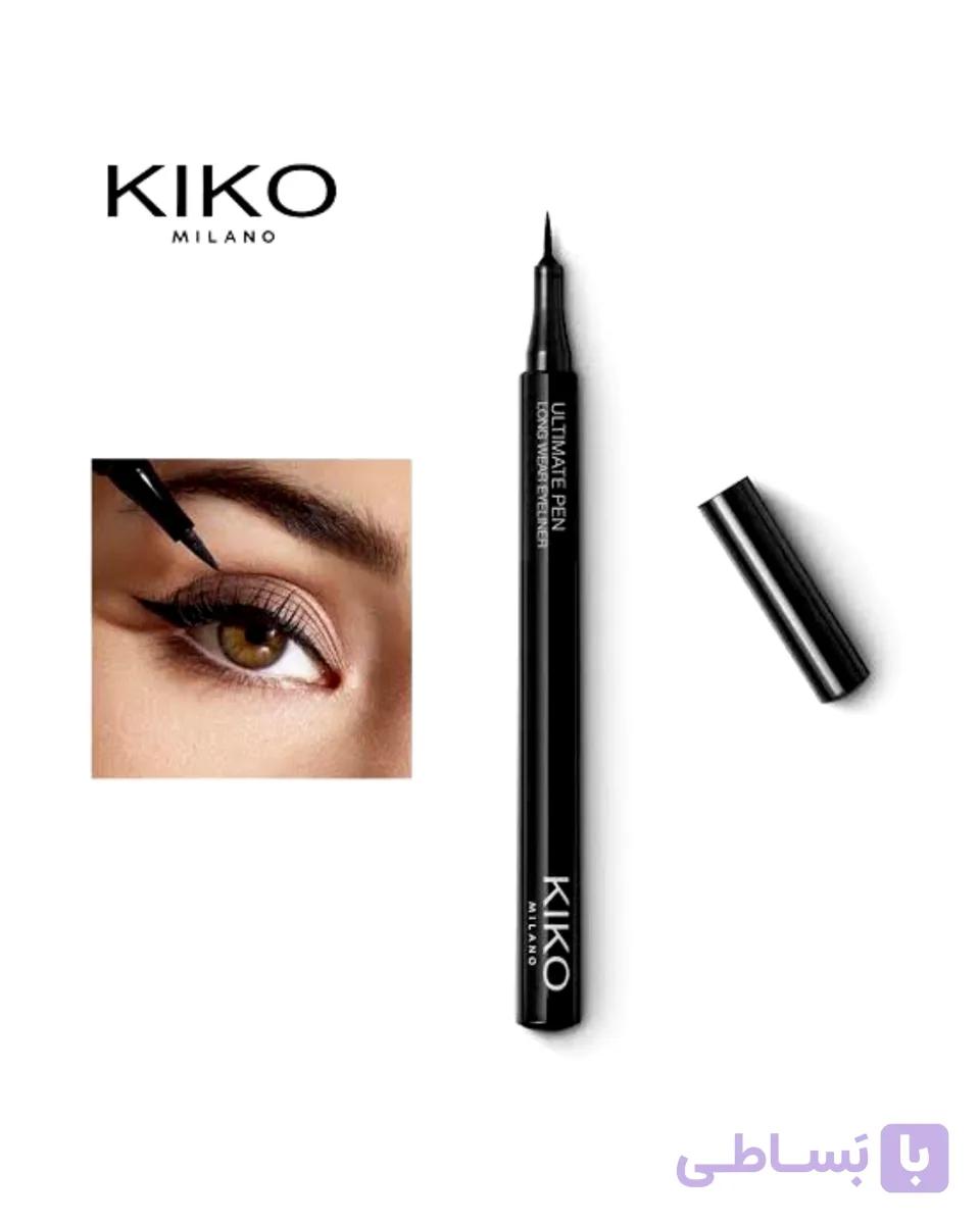 خط چشم ماژیکی مشکی کیکو(مسترکوالیتی)-KIKO Milano Unlimited Pen Eyeliner Black — تصویر 1