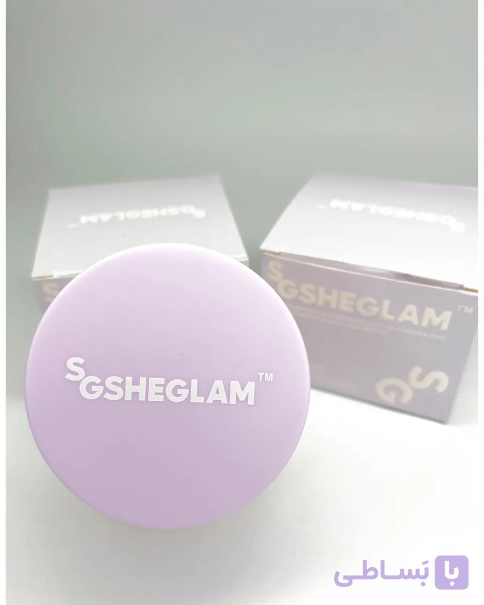 پودر فیکس دو طبقه مسترکوالیتی SGSHEGLAM طرح SHEGLAM-پودر تثبیت کننده آرایش صورت و زیر چشم — تصویر 1