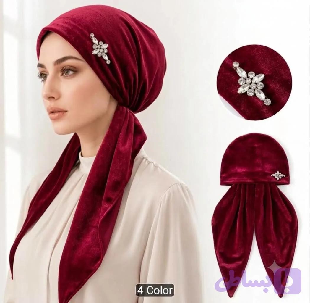 سربند جواهر دوزی مخمل (کد۵۷۷) — تصویر 1
