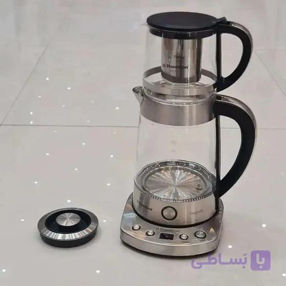 چای ساز همیلتون مدل HTS-999 ظرفیت ۲ لیتر با کتری پیرکس