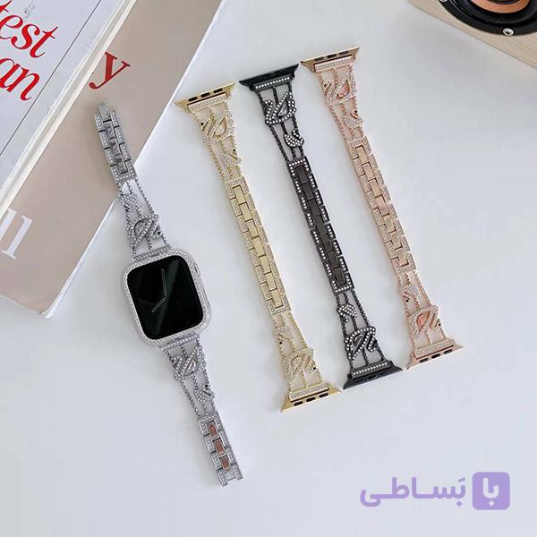 بند استیل سواروسکی اپل واچ — تصویر 1