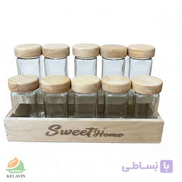 جاادویه مکارتی درب چوبی پک 10عددی به همراه استند — تصویر 1