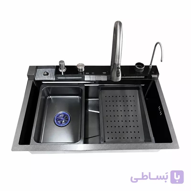 سینک ظرفشویی پیانویی 5 کلید 75 سانت سیتی مارکت فول برنج گارانتی دار