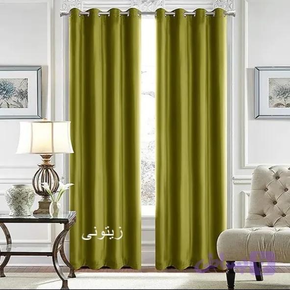 پرده مخمل کالیفرنیا زیتونی