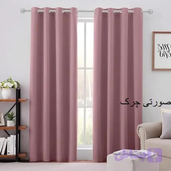 پرده مخمل کالیفرنیا صورتی چرک