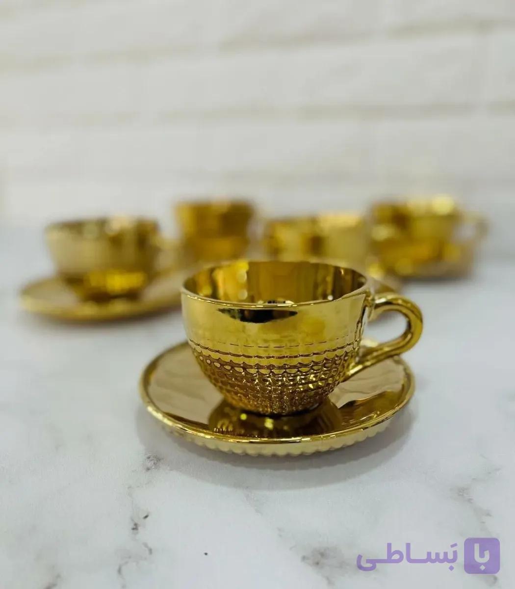 فنجان و نعلبکی طلایی آتیلا (تحویل حضوری)