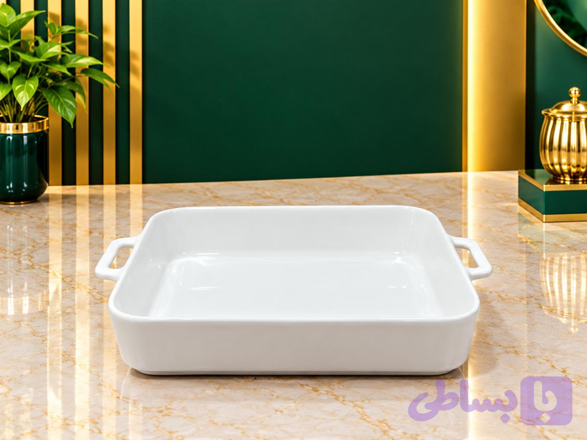 ظرف سرو مربعی دیپلمات سرامیکی