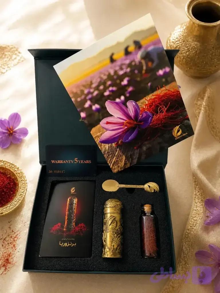 پک هدیه زعفران‌ ساب برنزی VIP — تصویر 1