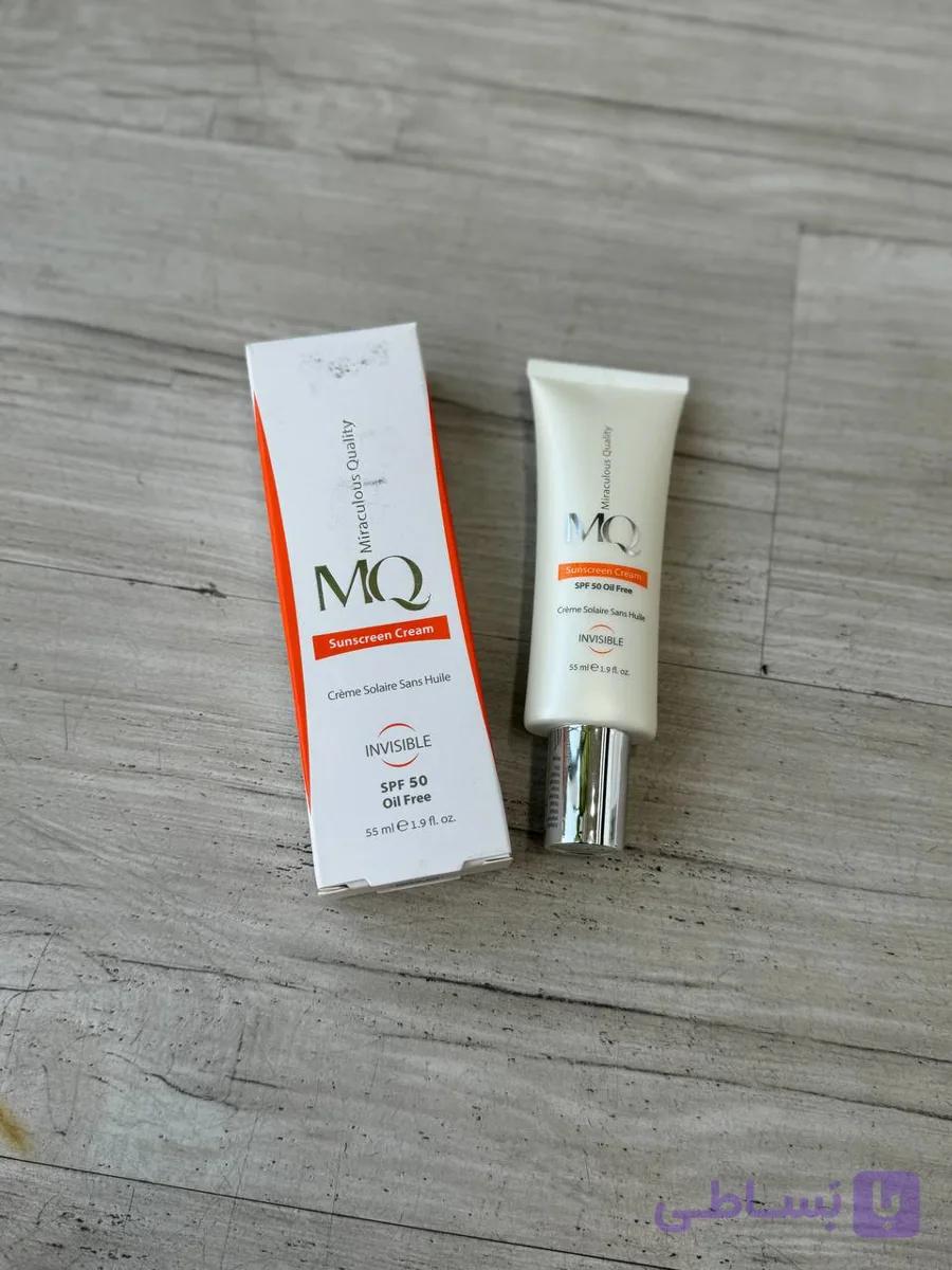 کرم ضدآفتاب MQ SPF50 ام کیو فاقدچربی مناسب پوست چرب ومختلط — تصویر 1