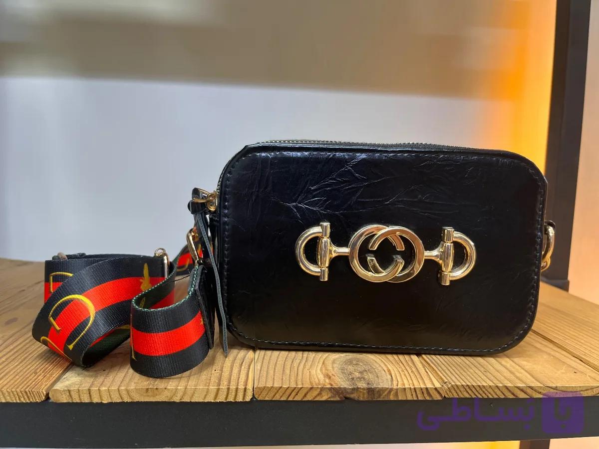 کیف برند  گوچی چرم مشکی