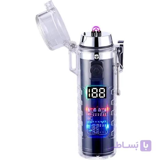 فندک الکتریکی شارژی جت موبیکس مدل HB-256 با چراغ قوه