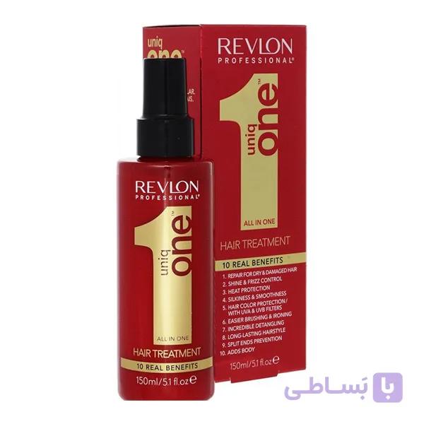 اسپری ۱۰ کاره درمان و تقویت‌کننده مو رولون (Revlon Professional UniqOne) ۱۵۰ میلی‌لیتر(100%اصلی بشرط مرجوعی) — تصویر 1