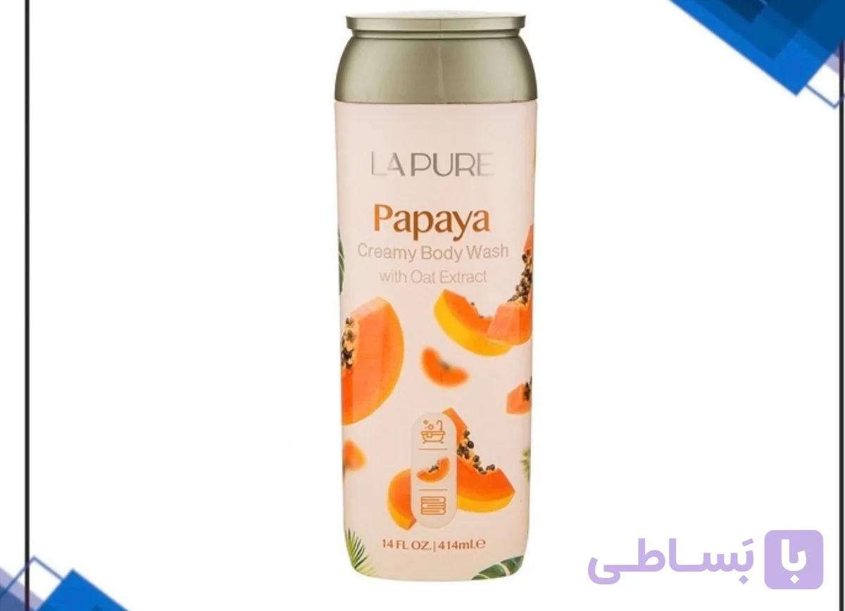 شامپو بدن کرمی لیپور حاوی عصاره جو دوسر مدل پاپایا Papaya