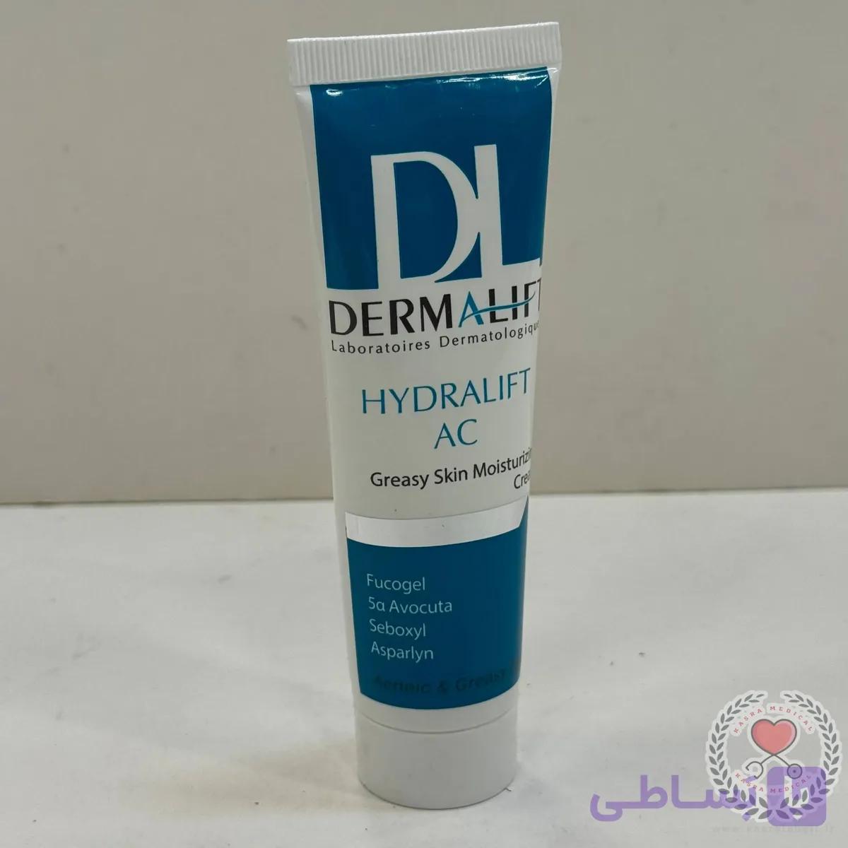 کرم مرطوب‌کننده صورت درمالیفت مدل Hydralift AC حجم 50 میلی‌لیتر — تصویر 1