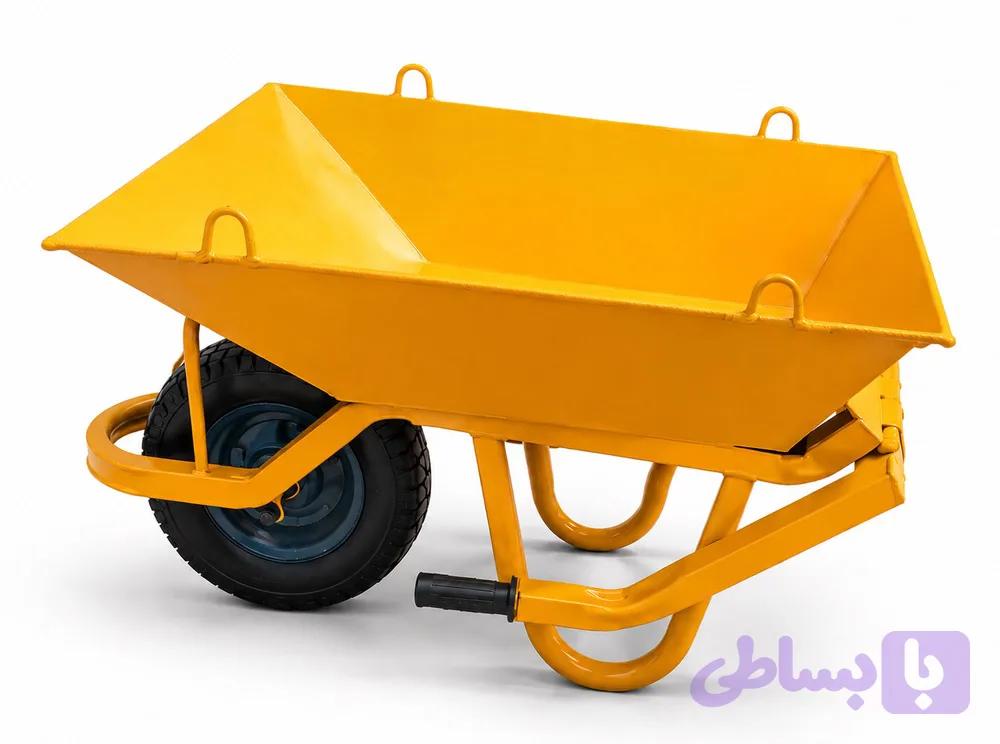 فرغون شاسی پروفیل بالابر با دسته تاشو جوشکاری با لاستیک یاسا 4 لایه بسیار مستحکم