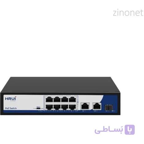 سوئیچ شبکه اچ آر یو آی مدل HR901-AF-821GNS دارای ۸ پورت PoE — تصویر 1