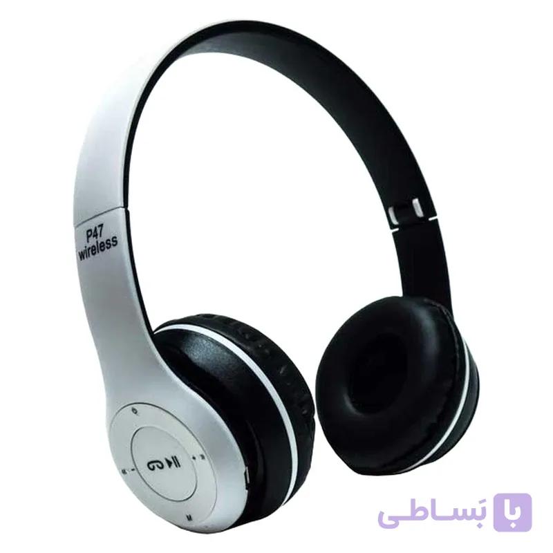 هدفون بلوتوثی مدل P47 با بدون قابلیت نویز کنسلینگ، درگاه شارژ MicroUSB، جک 3.5 میلی متری صدا، دارای شیار کارت حافظه، پشتیبانی از رادیو کدk24010 — تصویر 1