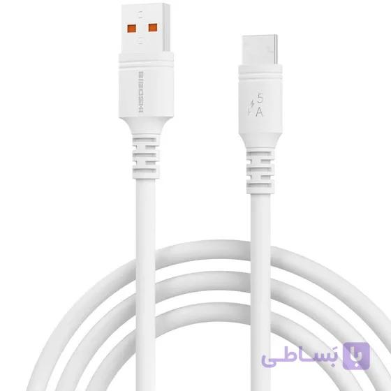 کابل تبدیل USB به USB-C بیبوشی مدل A02.DATA.5A.FCHARGE طول 1 متر کدk24025 — تصویر 1