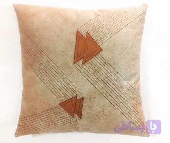 کوسن مخمل طرح چرم تیکه دوزی شده - کدکالا 322