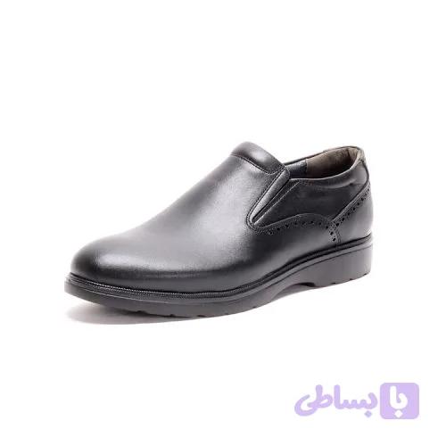 کفش رسمی چرم طبیعی مردانه مدل کامفورت بندی با زیره EVA