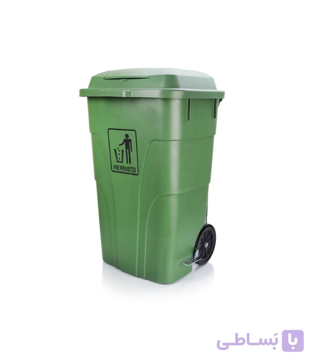 مخزن زباله ۱۲۰ لیتری دو درب گودبین — تصویر 1