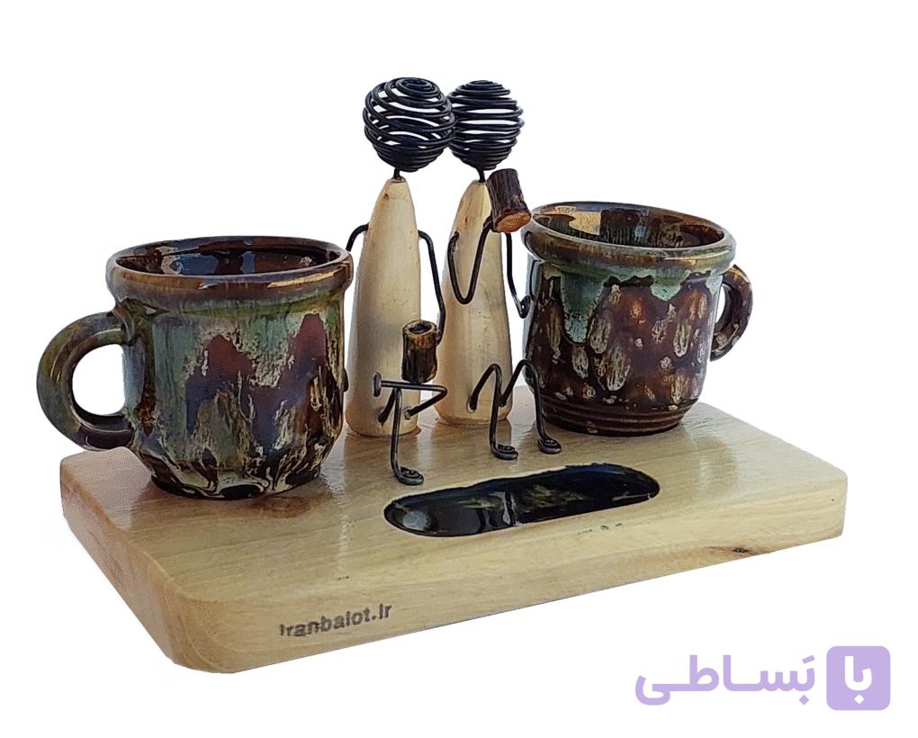 استند و شات قهوه چوبی مدل چکاوک