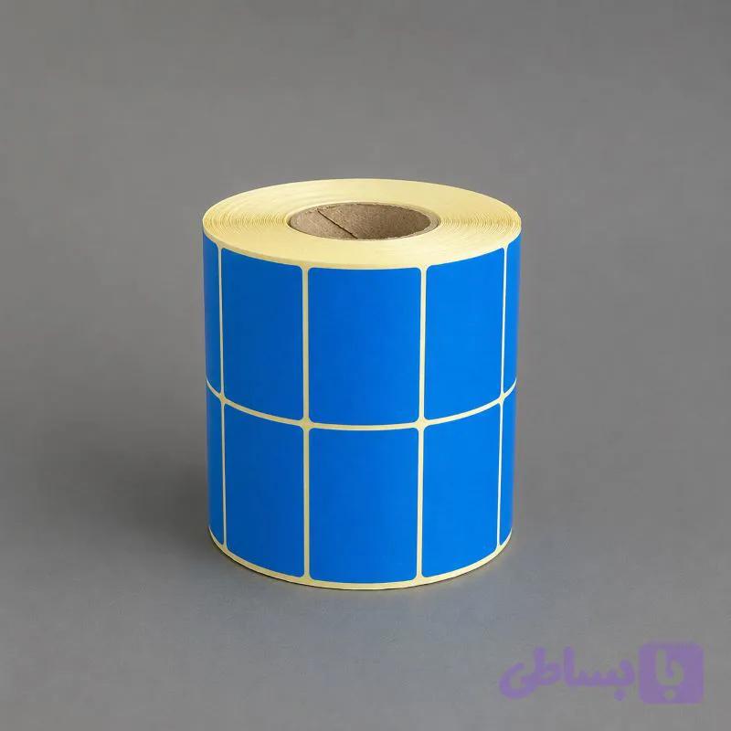 لیبل رنگی (آبی) 51*34دو ردیفه رول 3000 عددی