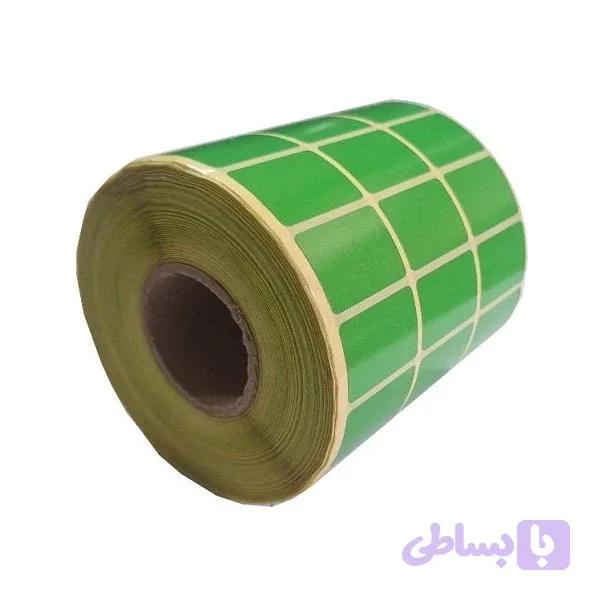 لیبل رنگی (سبز) 31*21 (21در31) سه ردیفه ، رول 6000 عددی