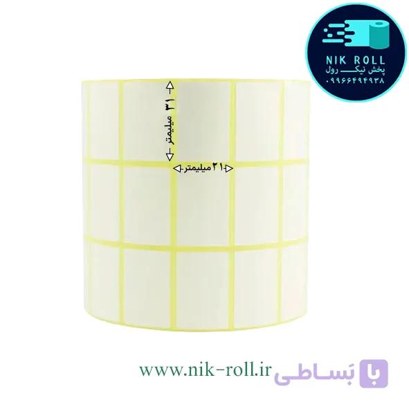 لیبل پی وی سی سه ردیفه 31*21 رول 6000 تایی