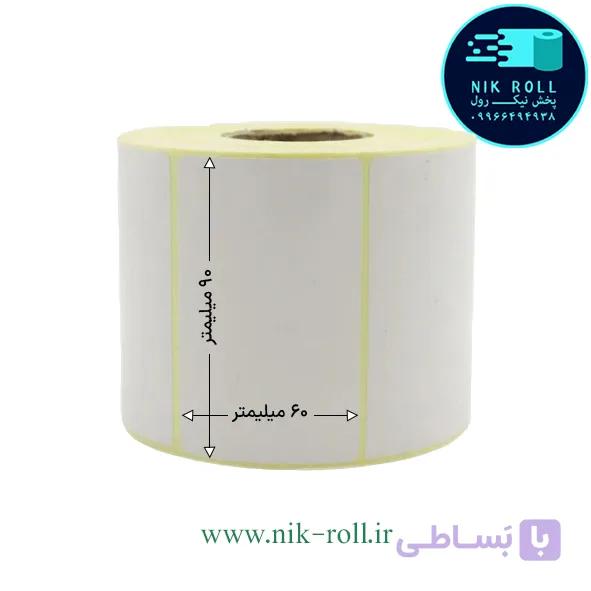 لیبل پی وی سی تک ردیفه 60*40 رول 1000 تایی