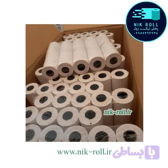 رول کارتخوان سفید 57 میلیمتری جیانگهه 12 متری/کارتن 140 عددی
