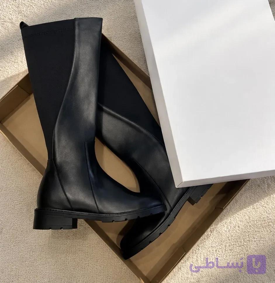 بوت بلند چکمه زنانه مدل سناتور — تصویر 1