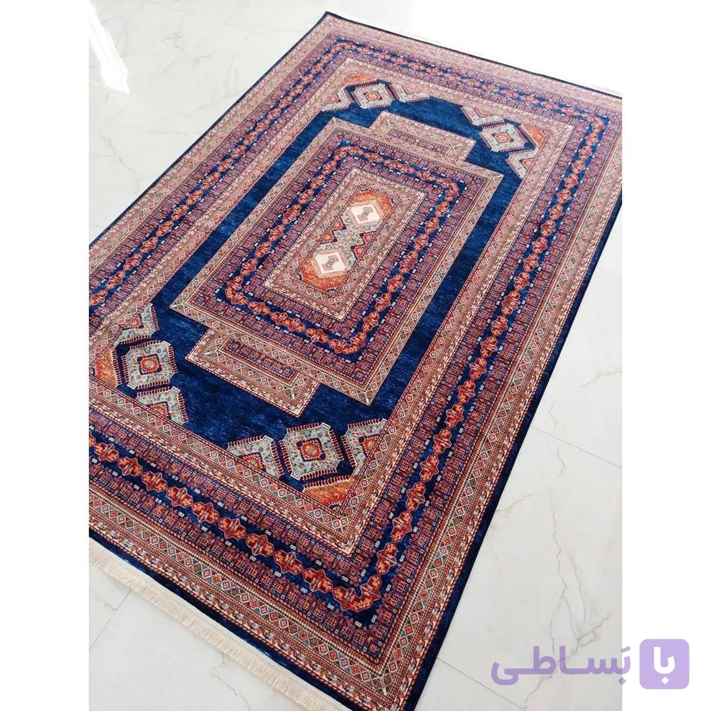 فرش سنتی کد 100330 سرمه ای 700 شانه